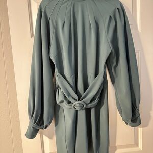 Lavish Alice Teal Dress with Belted Detail
